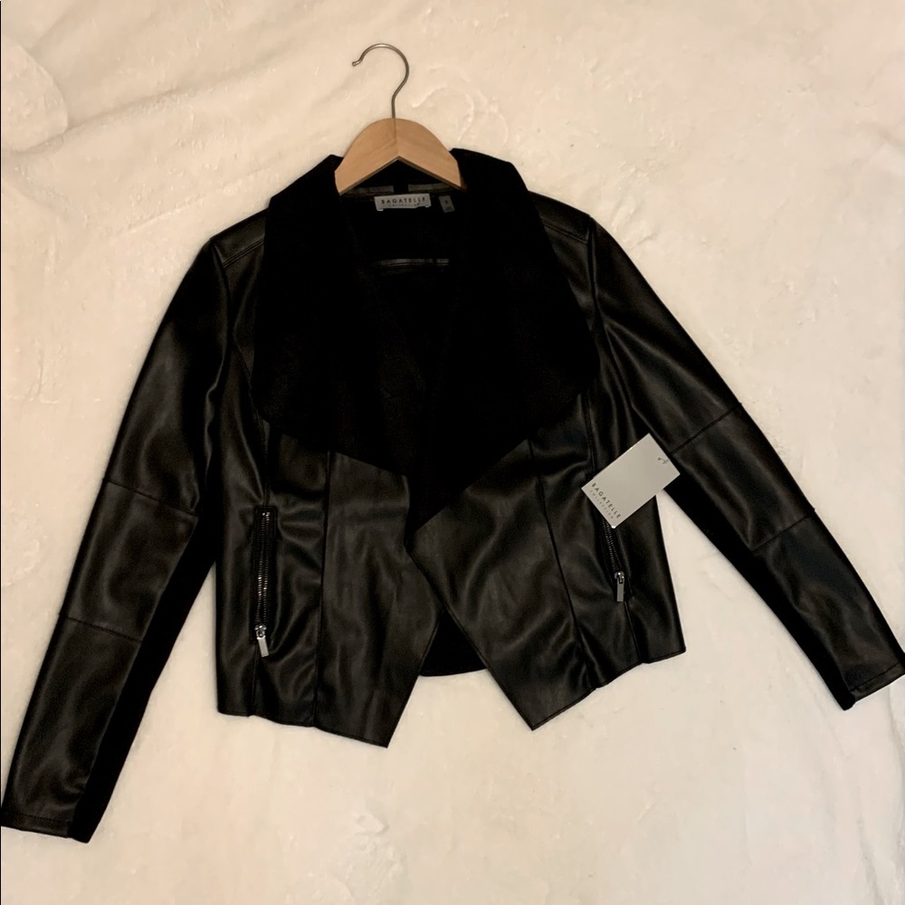 Bagatelle faux leather jacket: size small